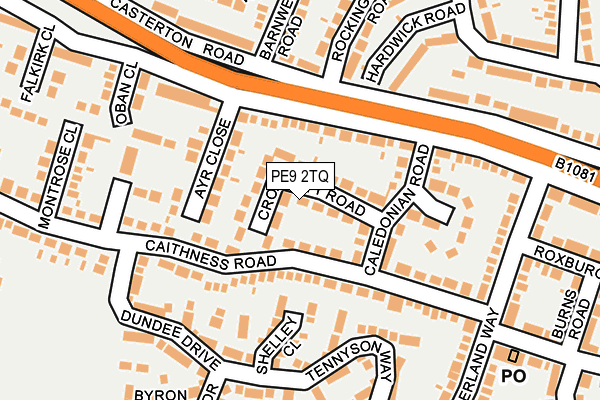 PE9 2TQ map - OS OpenMap – Local (Ordnance Survey)