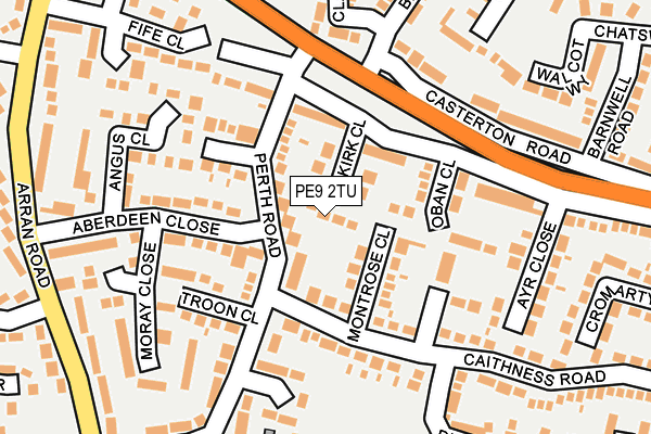 PE9 2TU map - OS OpenMap – Local (Ordnance Survey)