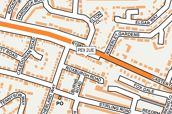 PE9 2UE map - OS OpenMap – Local (Ordnance Survey)