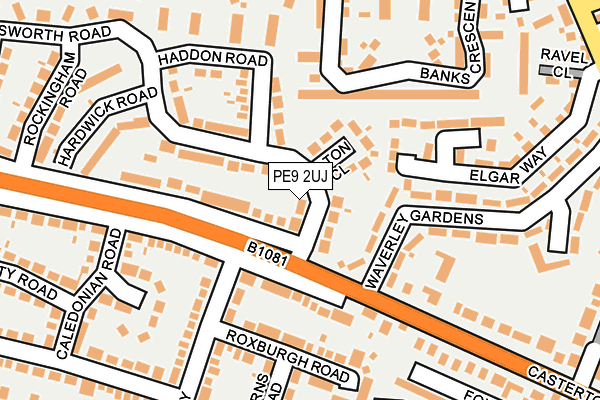 PE9 2UJ map - OS OpenMap – Local (Ordnance Survey)