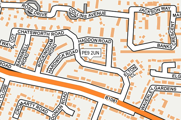 PE9 2UN map - OS OpenMap – Local (Ordnance Survey)