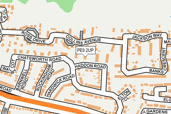 PE9 2UP map - OS OpenMap – Local (Ordnance Survey)