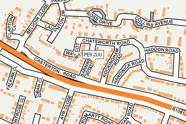 PE9 2UU map - OS OpenMap – Local (Ordnance Survey)