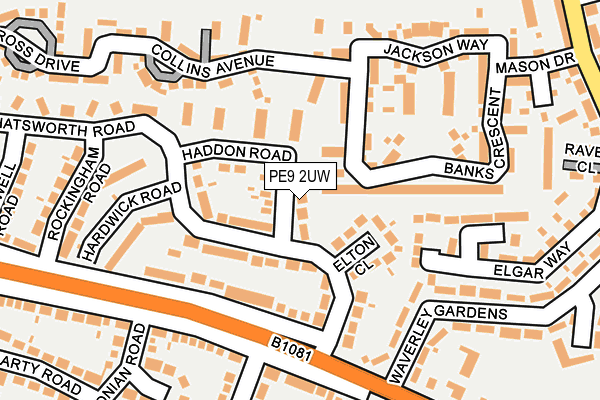 PE9 2UW map - OS OpenMap – Local (Ordnance Survey)