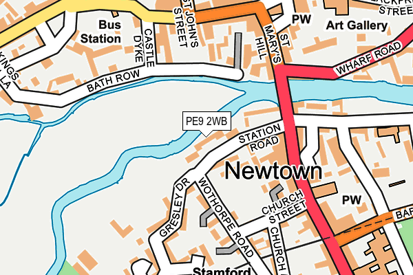 PE9 2WB map - OS OpenMap – Local (Ordnance Survey)