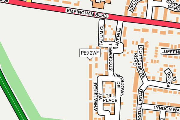 PE9 2WF map - OS OpenMap – Local (Ordnance Survey)