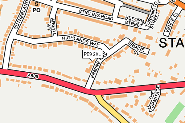PE9 2XL map - OS OpenMap – Local (Ordnance Survey)