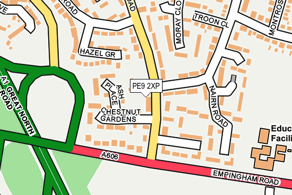 PE9 2XP map - OS OpenMap – Local (Ordnance Survey)