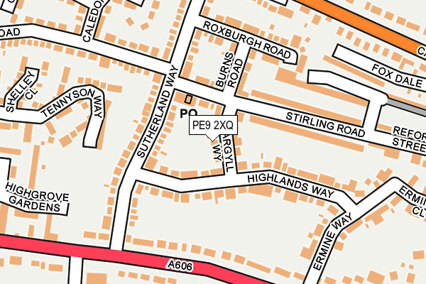 PE9 2XQ map - OS OpenMap – Local (Ordnance Survey)