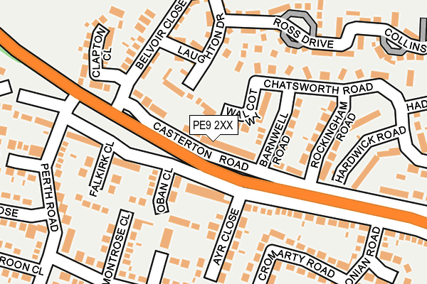 PE9 2XX map - OS OpenMap – Local (Ordnance Survey)