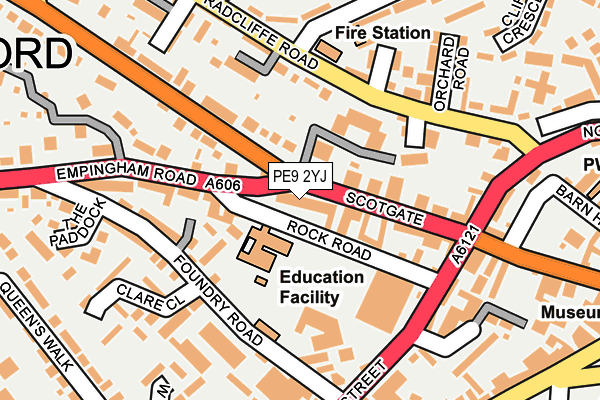 PE9 2YJ map - OS OpenMap – Local (Ordnance Survey)