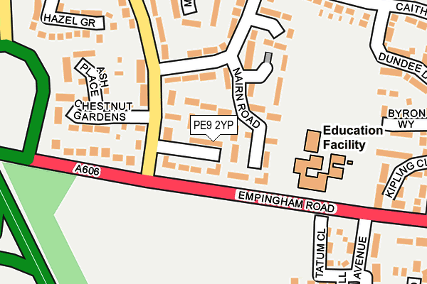 PE9 2YP map - OS OpenMap – Local (Ordnance Survey)