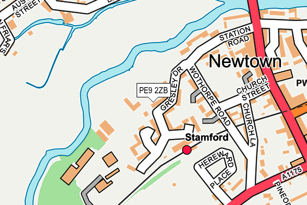 PE9 2ZB map - OS OpenMap – Local (Ordnance Survey)