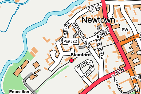 PE9 2ZD map - OS OpenMap – Local (Ordnance Survey)