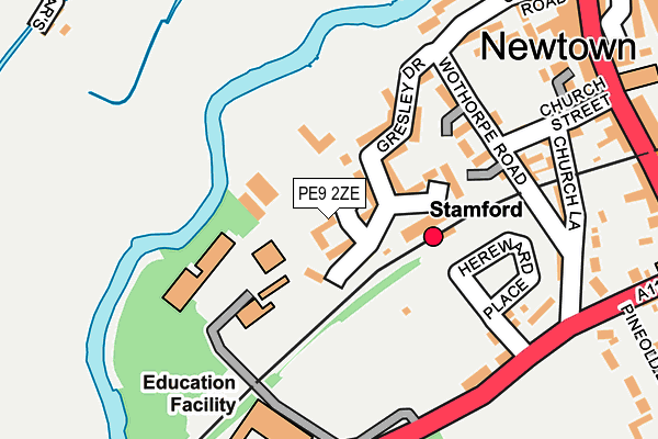 PE9 2ZE map - OS OpenMap – Local (Ordnance Survey)