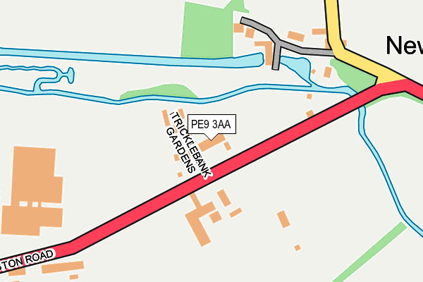 PE9 3AA map - OS OpenMap – Local (Ordnance Survey)