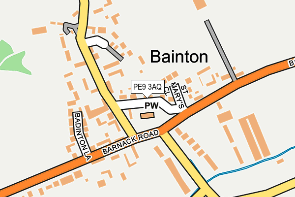 PE9 3AQ map - OS OpenMap – Local (Ordnance Survey)