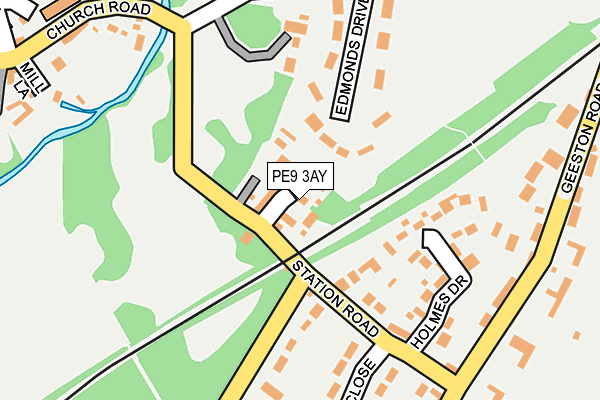 PE9 3AY map - OS OpenMap – Local (Ordnance Survey)