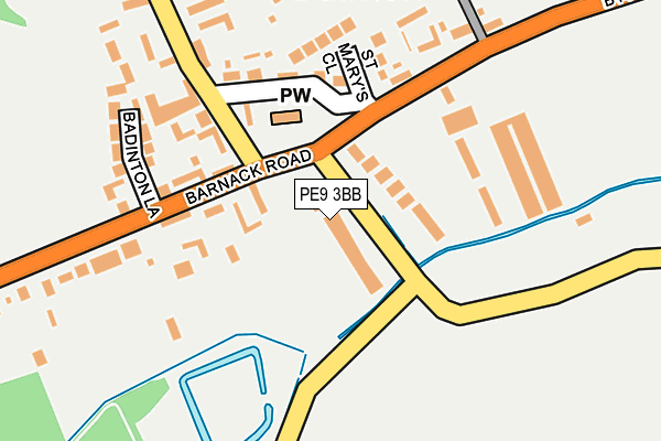 PE9 3BB map - OS OpenMap – Local (Ordnance Survey)