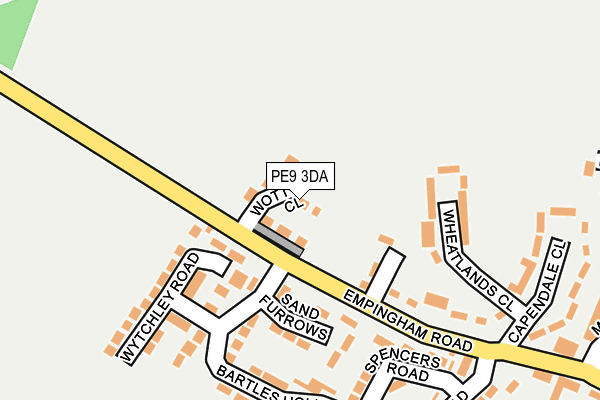 PE9 3DA map - OS OpenMap – Local (Ordnance Survey)