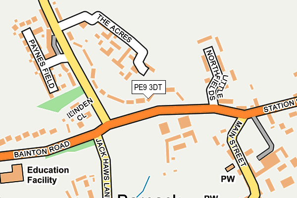 PE9 3DT map - OS OpenMap – Local (Ordnance Survey)