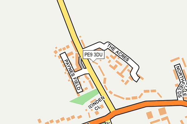 PE9 3DU map - OS OpenMap – Local (Ordnance Survey)