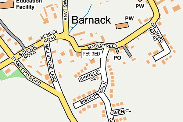 PE9 3ED map - OS OpenMap – Local (Ordnance Survey)