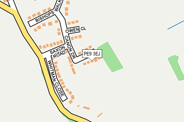 PE9 3EJ map - OS OpenMap – Local (Ordnance Survey)
