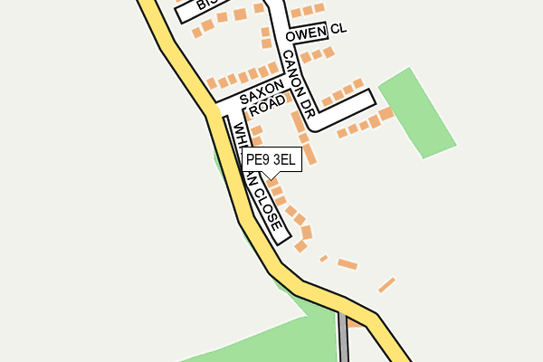 PE9 3EL map - OS OpenMap – Local (Ordnance Survey)