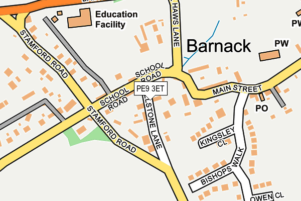 PE9 3ET map - OS OpenMap – Local (Ordnance Survey)