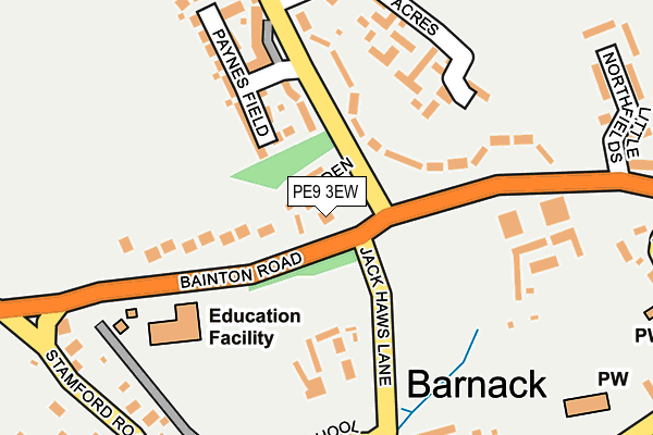 PE9 3EW map - OS OpenMap – Local (Ordnance Survey)