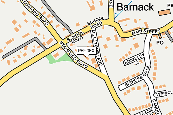 PE9 3EX map - OS OpenMap – Local (Ordnance Survey)