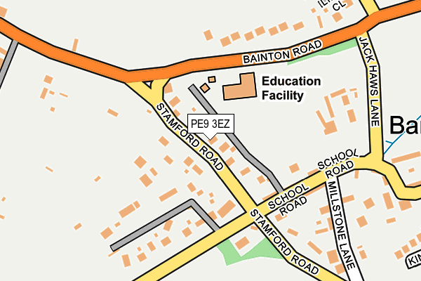 PE9 3EZ map - OS OpenMap – Local (Ordnance Survey)