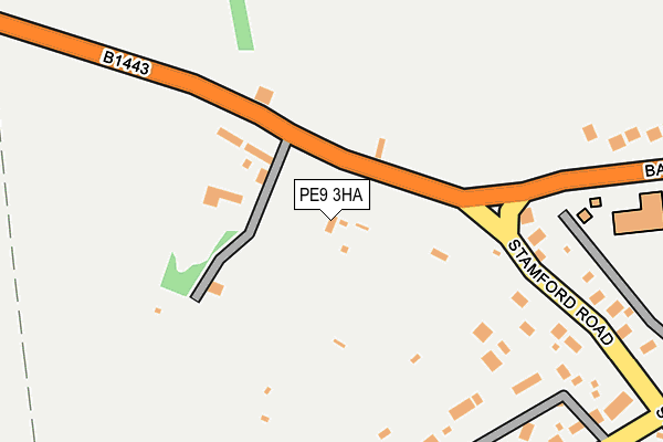 PE9 3HA map - OS OpenMap – Local (Ordnance Survey)