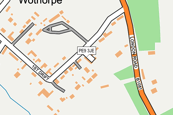 PE9 3JE map - OS OpenMap – Local (Ordnance Survey)