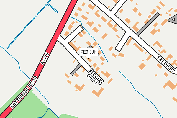 PE9 3JH map - OS OpenMap – Local (Ordnance Survey)