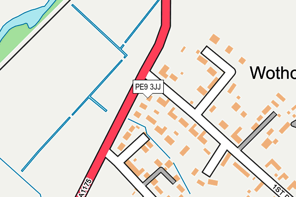 PE9 3JJ map - OS OpenMap – Local (Ordnance Survey)