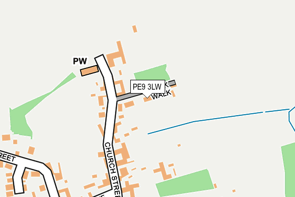 PE9 3LW map - OS OpenMap – Local (Ordnance Survey)