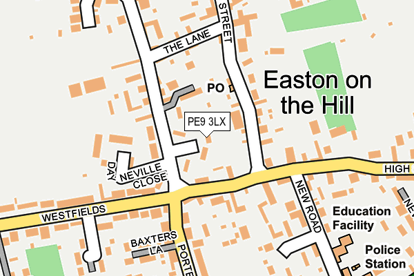 PE9 3LX map - OS OpenMap – Local (Ordnance Survey)