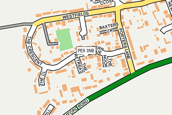 PE9 3NB map - OS OpenMap – Local (Ordnance Survey)