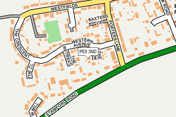 PE9 3ND map - OS OpenMap – Local (Ordnance Survey)