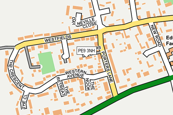 PE9 3NH map - OS OpenMap – Local (Ordnance Survey)