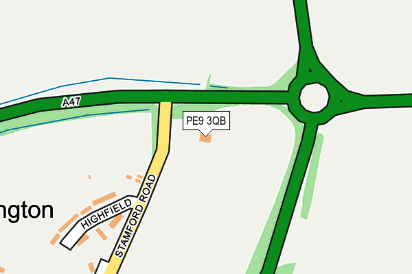 PE9 3QB map - OS OpenMap – Local (Ordnance Survey)