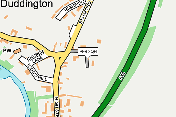 PE9 3QH map - OS OpenMap – Local (Ordnance Survey)