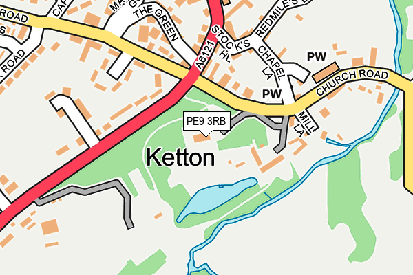 PE9 3RB map - OS OpenMap – Local (Ordnance Survey)