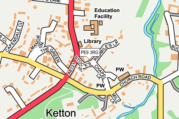 PE9 3RG map - OS OpenMap – Local (Ordnance Survey)