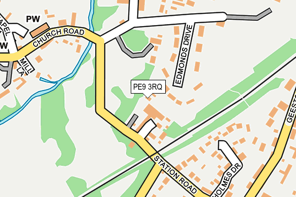 PE9 3RQ map - OS OpenMap – Local (Ordnance Survey)