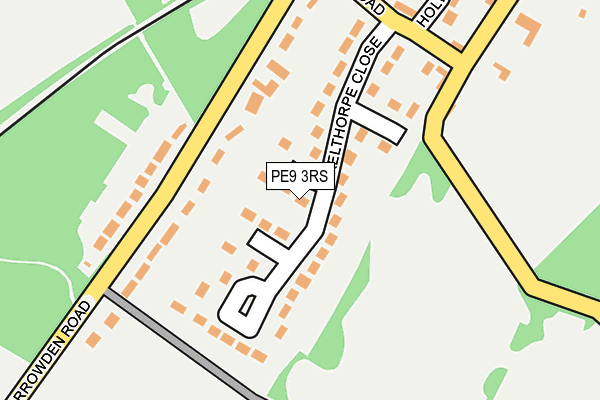 PE9 3RS map - OS OpenMap – Local (Ordnance Survey)