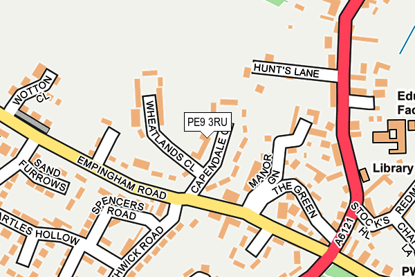 PE9 3RU map - OS OpenMap – Local (Ordnance Survey)