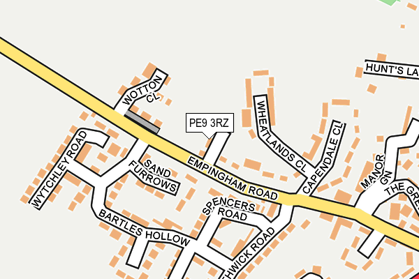 PE9 3RZ map - OS OpenMap – Local (Ordnance Survey)